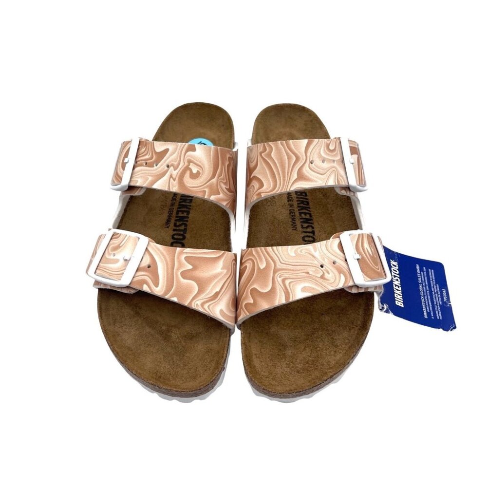 Birkenstock Women's Arizona Birko-Flor / Sandals - New Beige - Size 6 - Picture 2 of 6